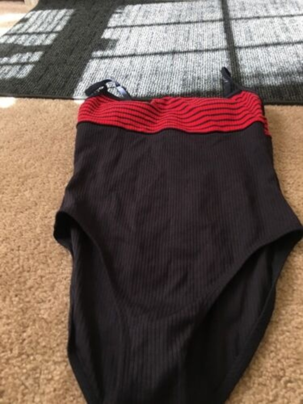 Collection Women's Swimsuit Stripe Size 8 Blue Red One Piece